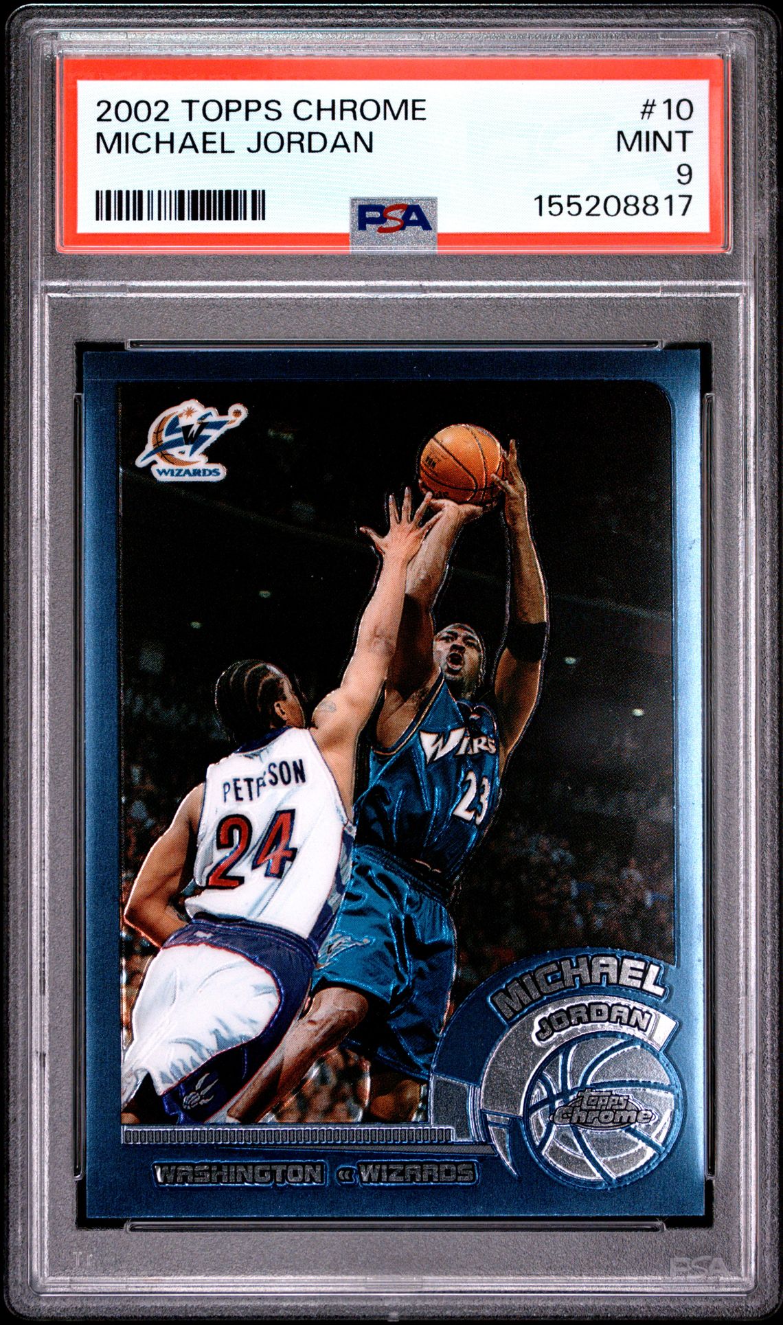 2002 Topps Chrome Michael Jordan #10 Mint 9 front