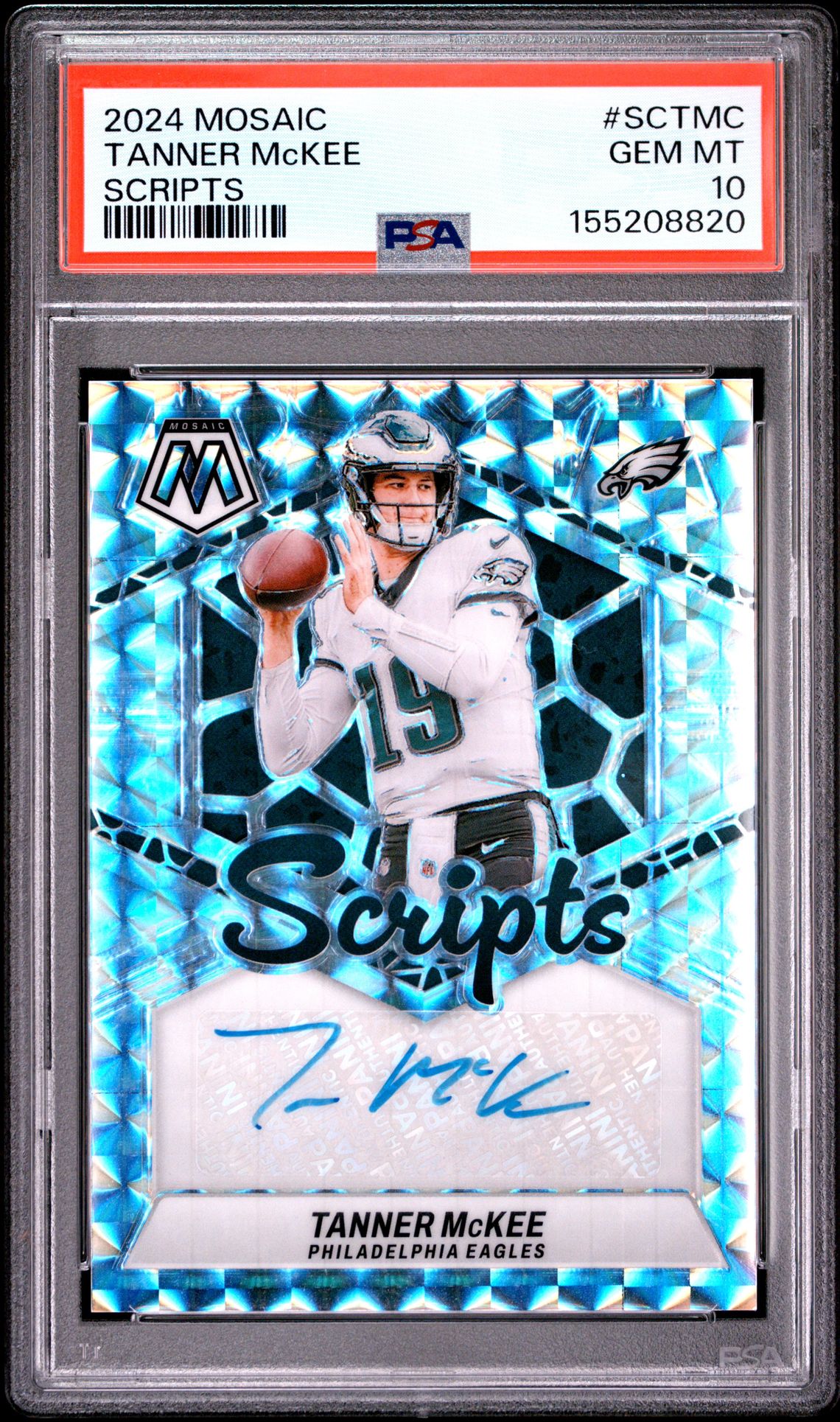 2024 Panini Mosaic Scripts Tanner Mckee #Sctmc Gem Mt 10 front