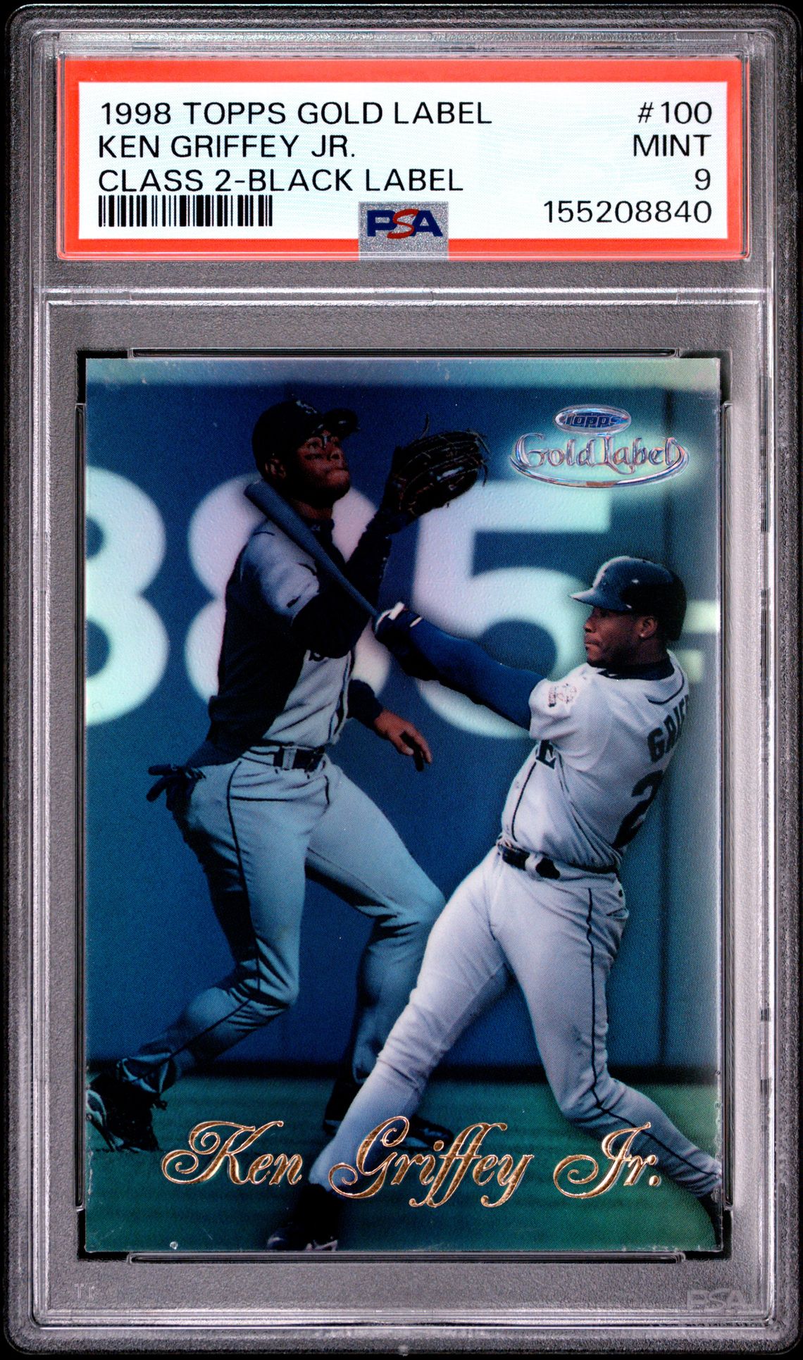 1998 Topps Gold Label Class 2 Ken Griffey Jr. #100 (Class 2-Black Label) Mint 9 front