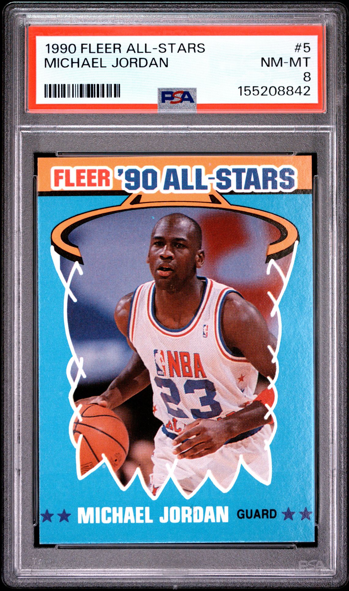 1990 Fleer All-Stars Michael Jordan #5 Nm-Mt 8 front
