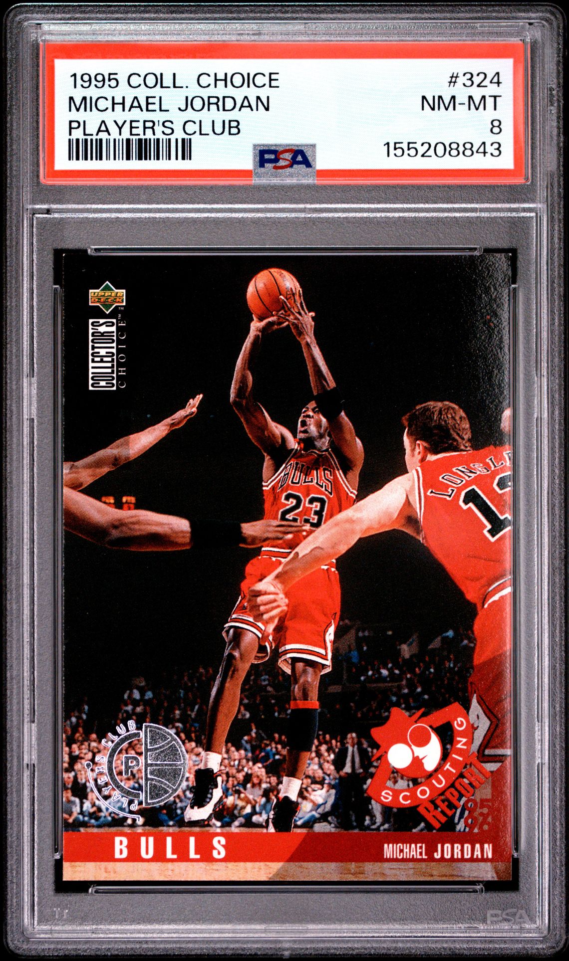 1995 Collector's Choice Michael Jordan #324 (Player's Club) Nm-Mt 8 front