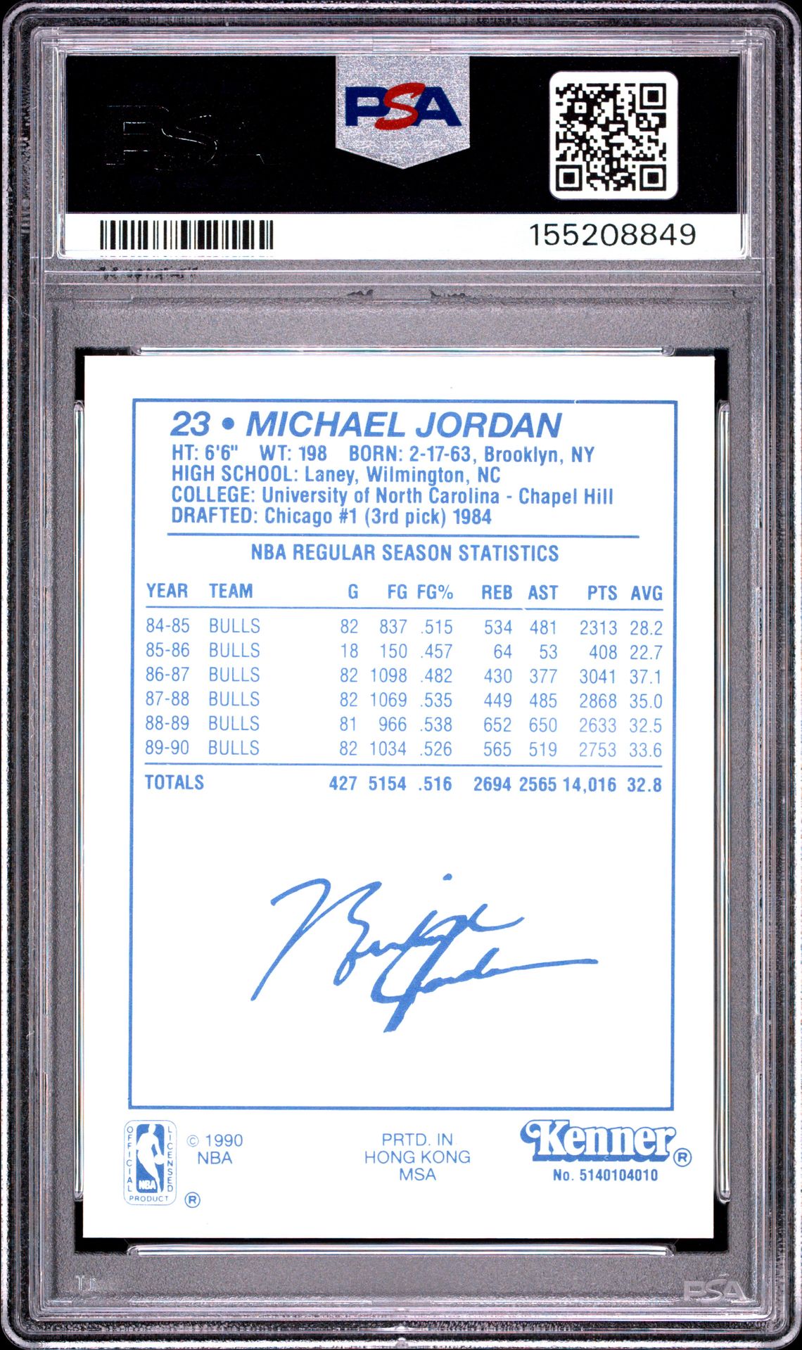 1990 Kenner Starting Line-Up Michael Jordan (Starting Lineup-Brown) Nm-Mt 8 back