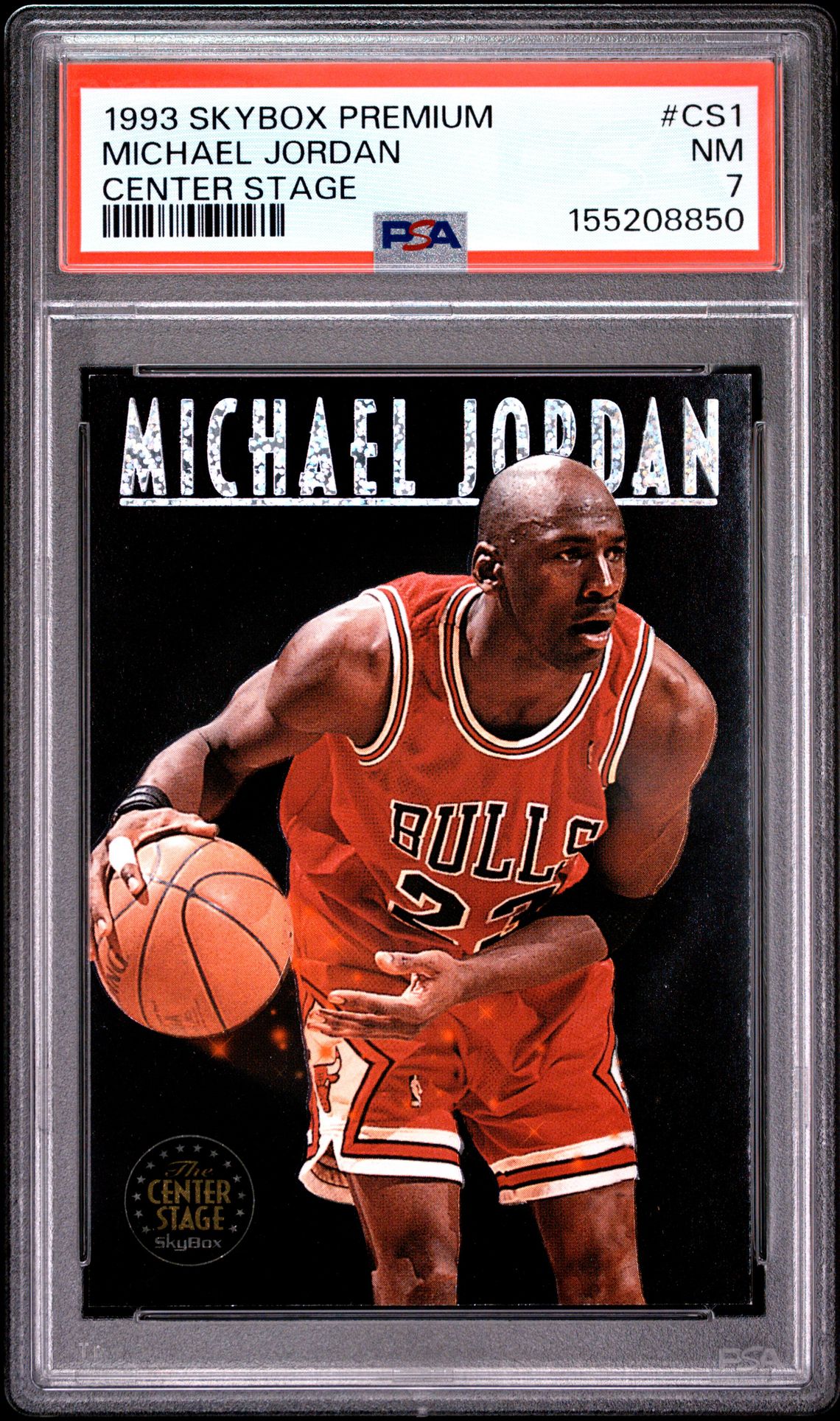 1993 Skybox Premium Center Stage Michael Jordan #Cs1 (Center Stage) Nm 7 front