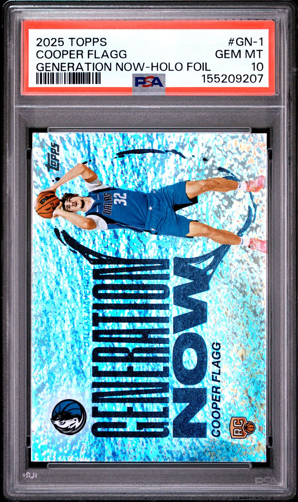 2025 TOPPS GENERATION NOW COOPER FLAGG GENERATION NOW-HOLO FOIL GN-1 GEM MT 10 front