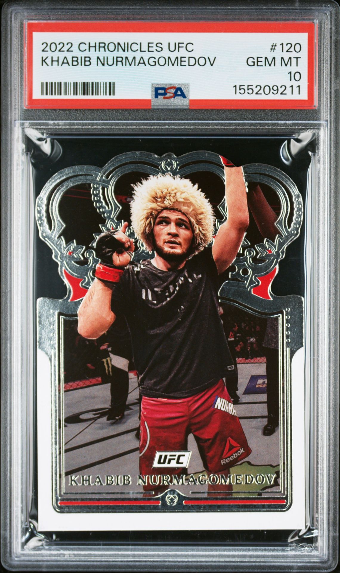 2022 Panini Chronicles Ufc Khabib Nurmagomedov #120 Gem Mt 10 front view - PSA graded GEM MT 10