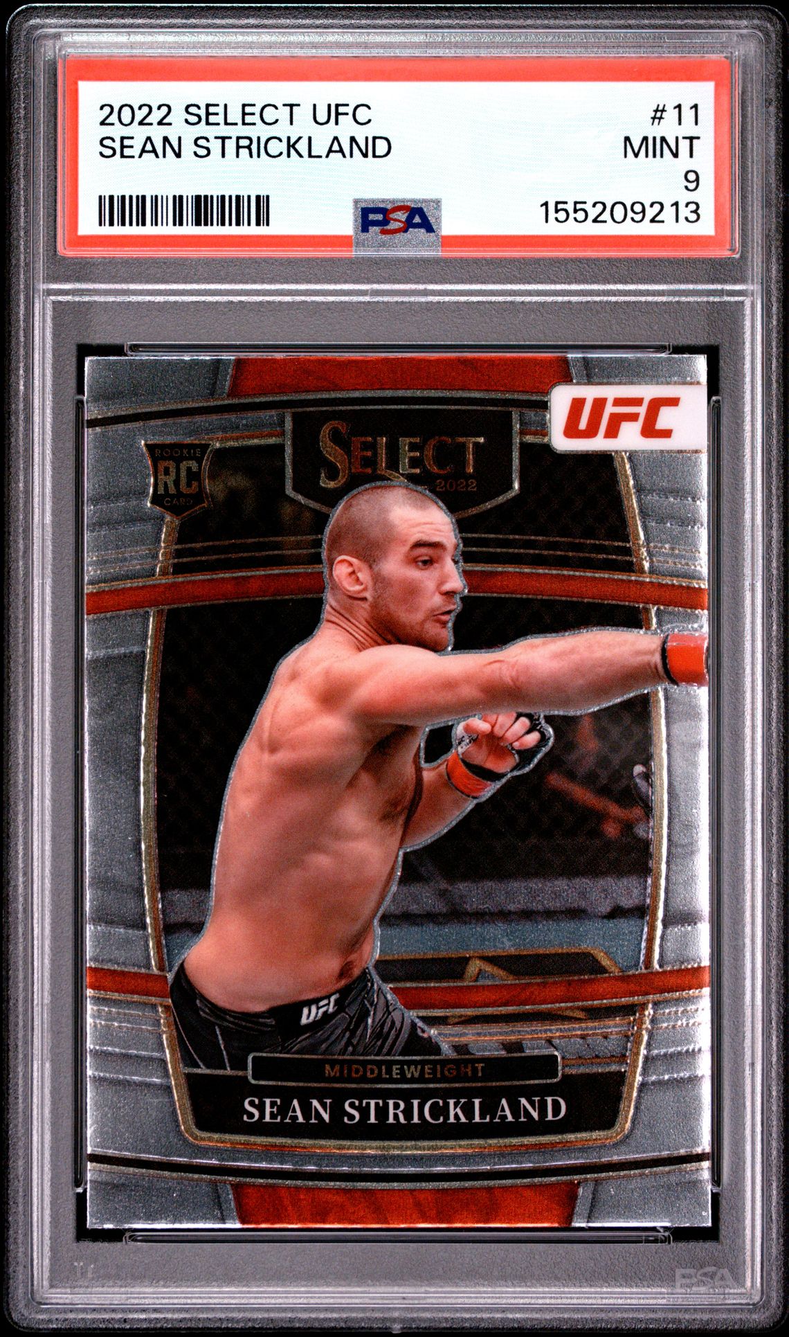 2022 Panini Select Ufc Sean Strickland #11 Mint 9 front
