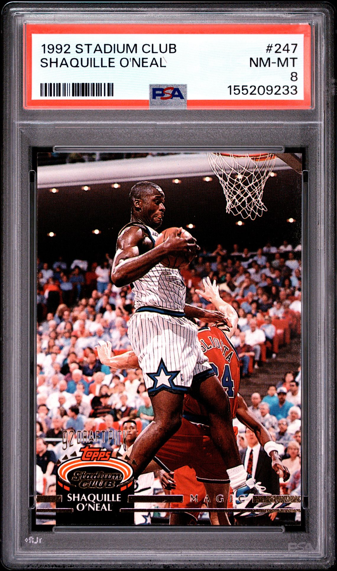 1992 Stadium Club Shaquille O'neal #247 Nm-Mt 8 front