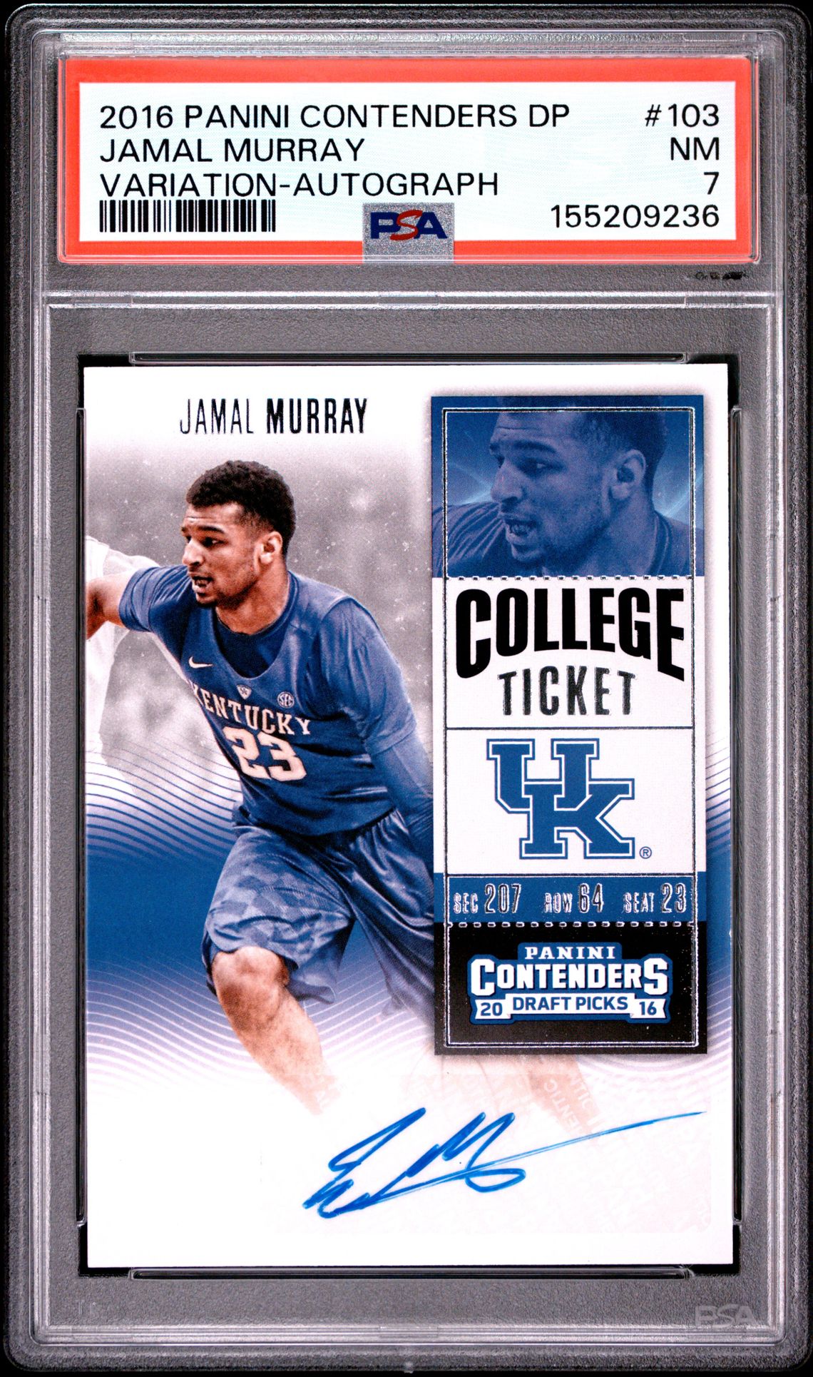 2016 Panini Contenders Draft Picks Jamal Murray #103 (Variation-Autograph) Nm 7 front