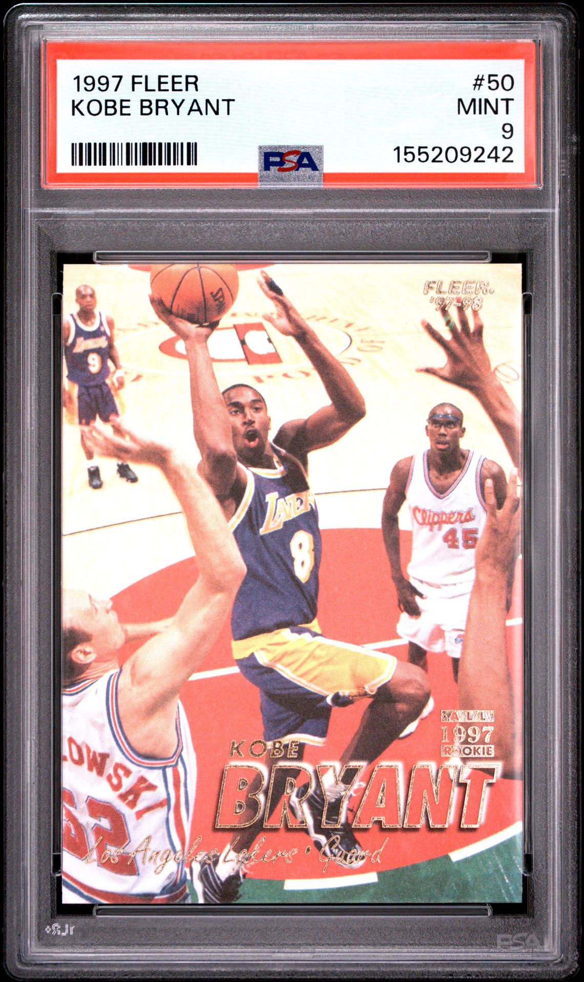 1997 Fleer Kobe Bryant #50 Mint 9 front