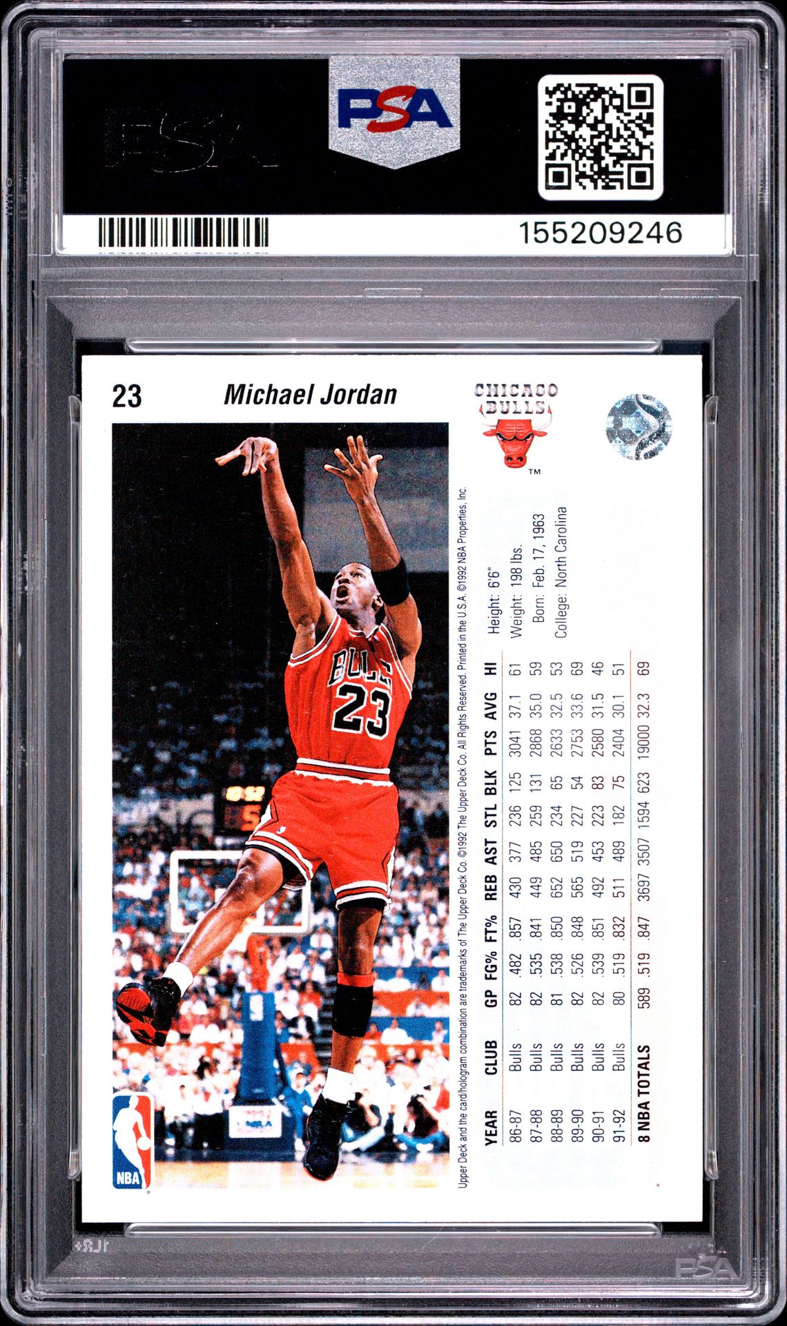 1992 Upper Deck Michael Jordan #23 Ex-Mt 6 back