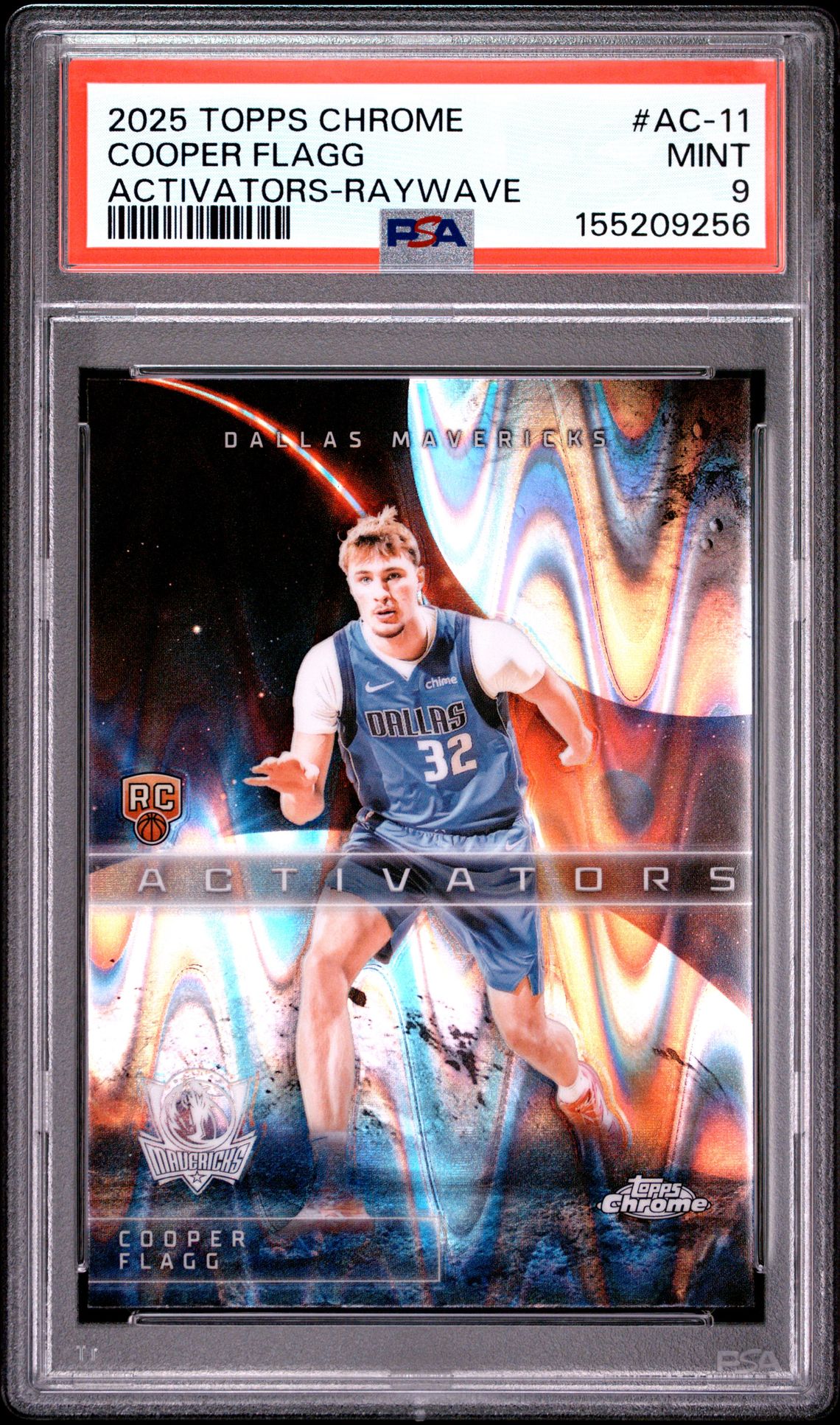 2025 Topps Chrome Activators Cooper Flagg #Ac-11 (Activators-Raywave) Mint 9 front