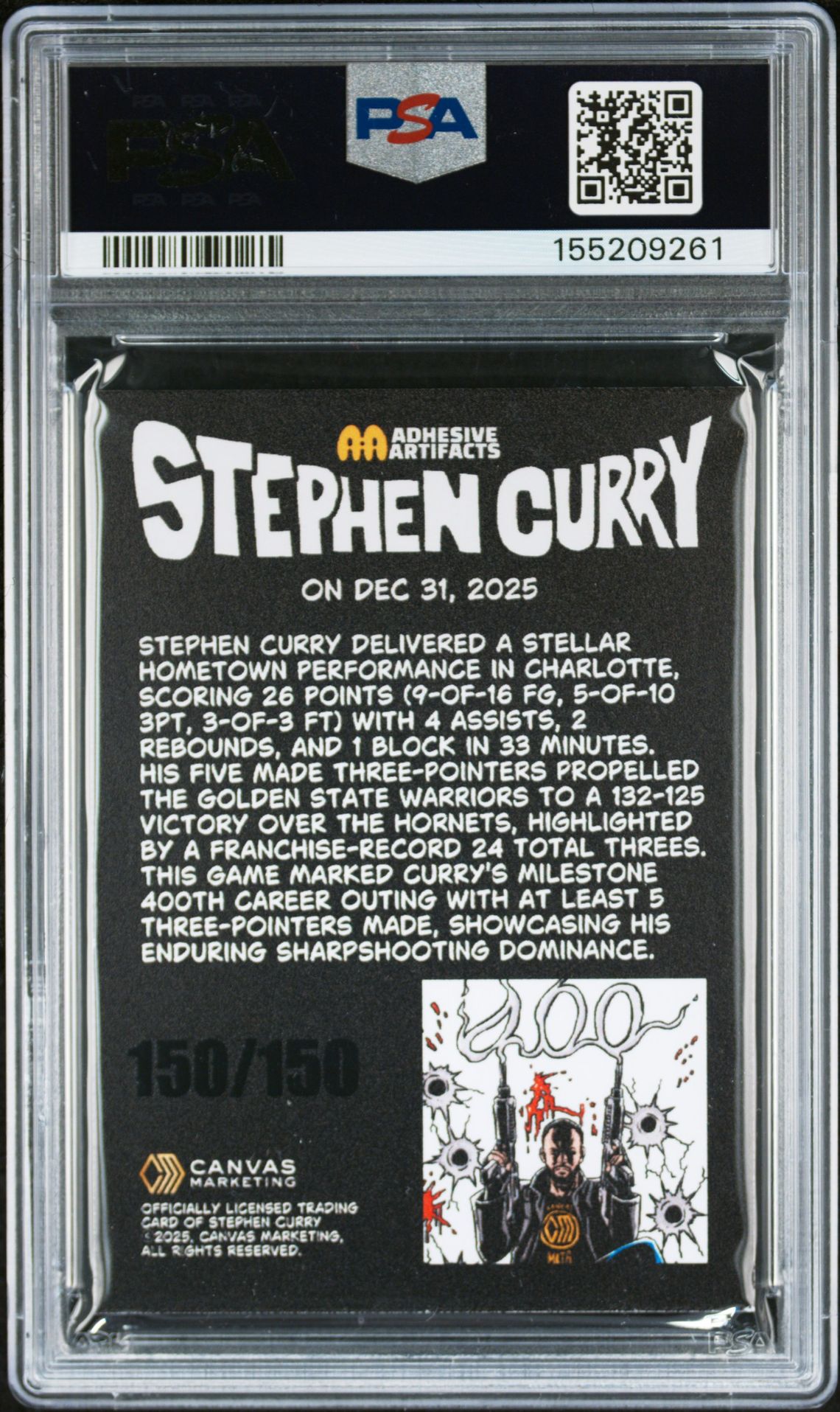2025 Canvas Marketing Adhesive Artifacts Luckymong "To Be Continued..." Season 2 Stephen Curry (Tbc S2-400/5+ 3'S-Pink Shift) Nm 7 back