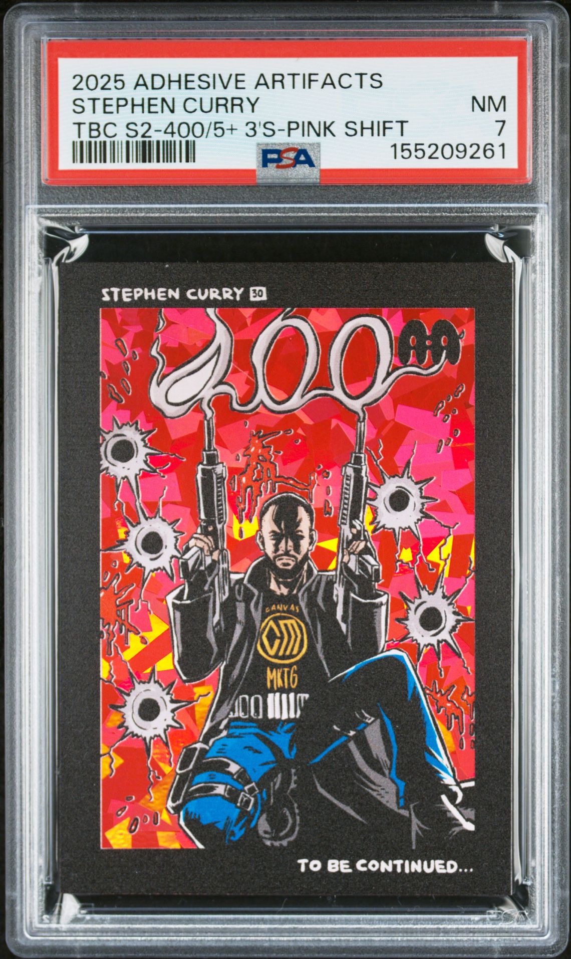 2025 Canvas Marketing Adhesive Artifacts Luckymong "To Be Continued..." Season 2 Stephen Curry (Tbc S2-400/5+ 3'S-Pink Shift) Nm 7 front