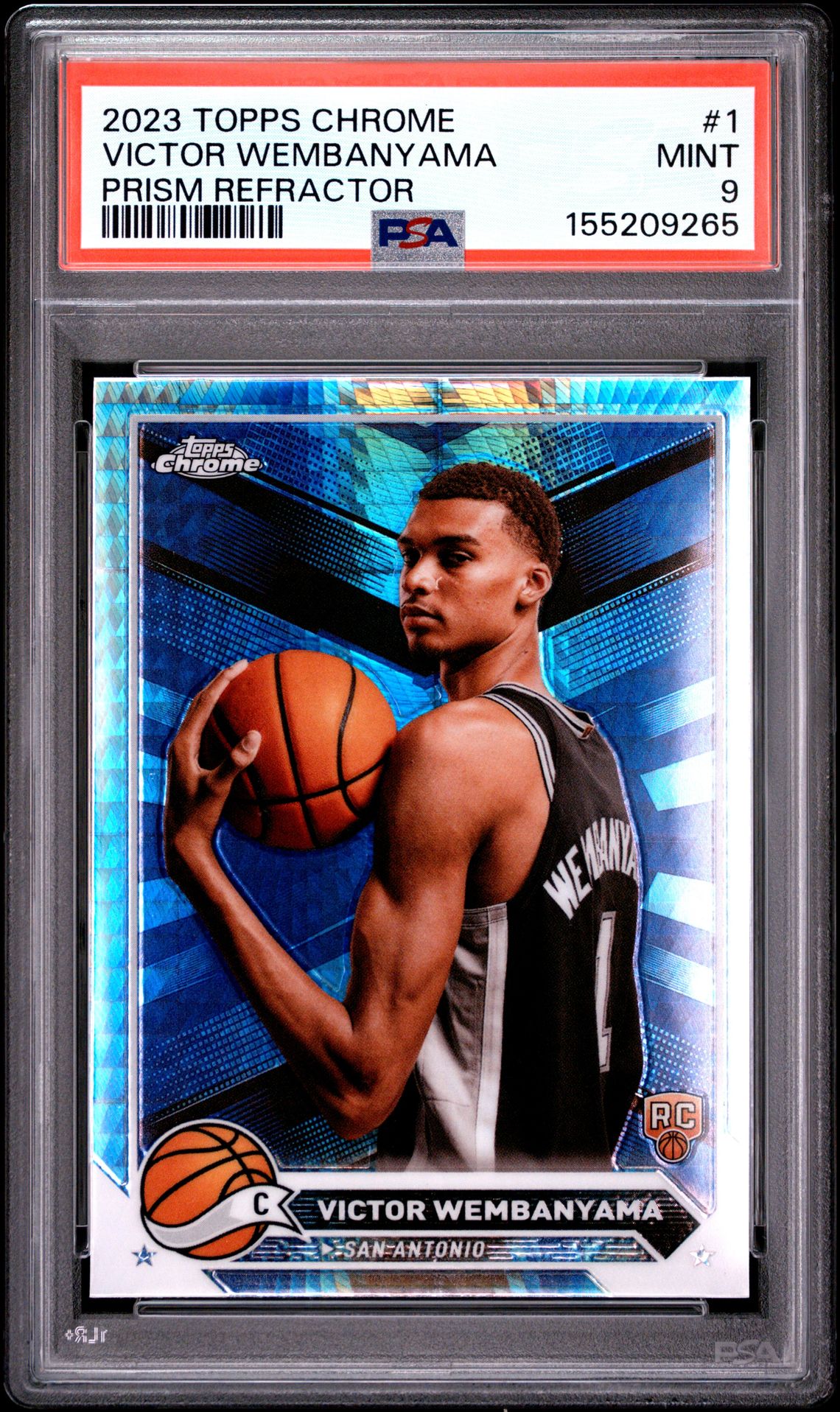 2023 Topps Chrome Victor Wembanyama #1 (Prism Refractor) Mint 9 front