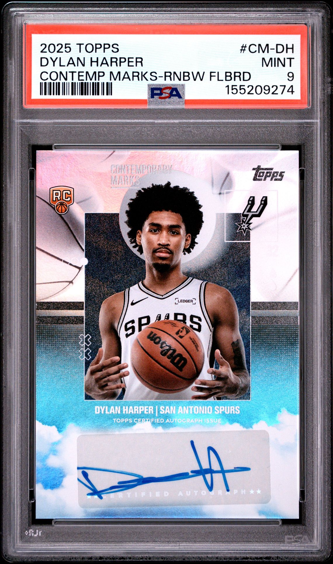 2025 Topps Contemporary Marks Dylan Harper #Cm-Dh (Contemp Marks-Rnbw Flbrd) Mint 9 front