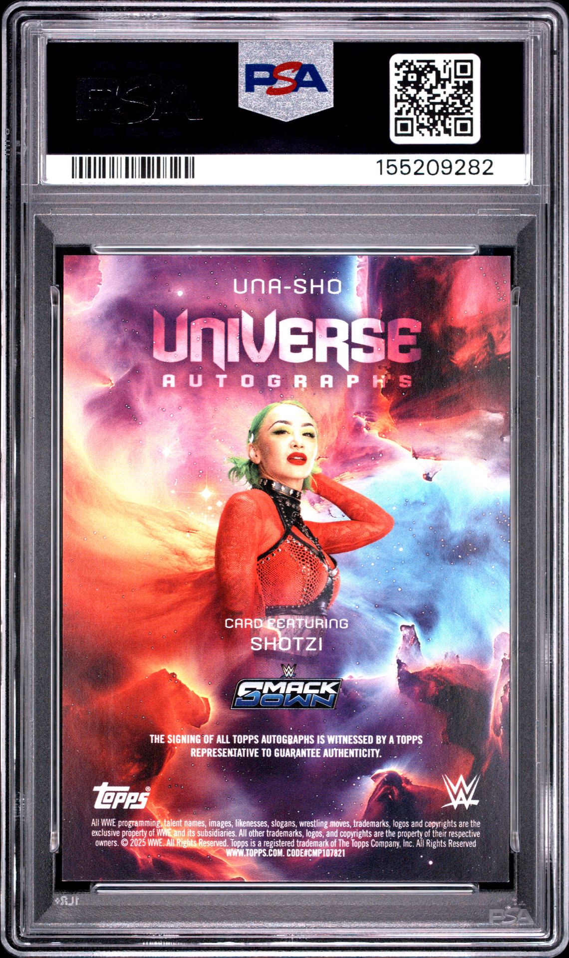 2025 Topps Universe Wwe Universe Autographs Shotzi #Una-Sho Nm 7 back