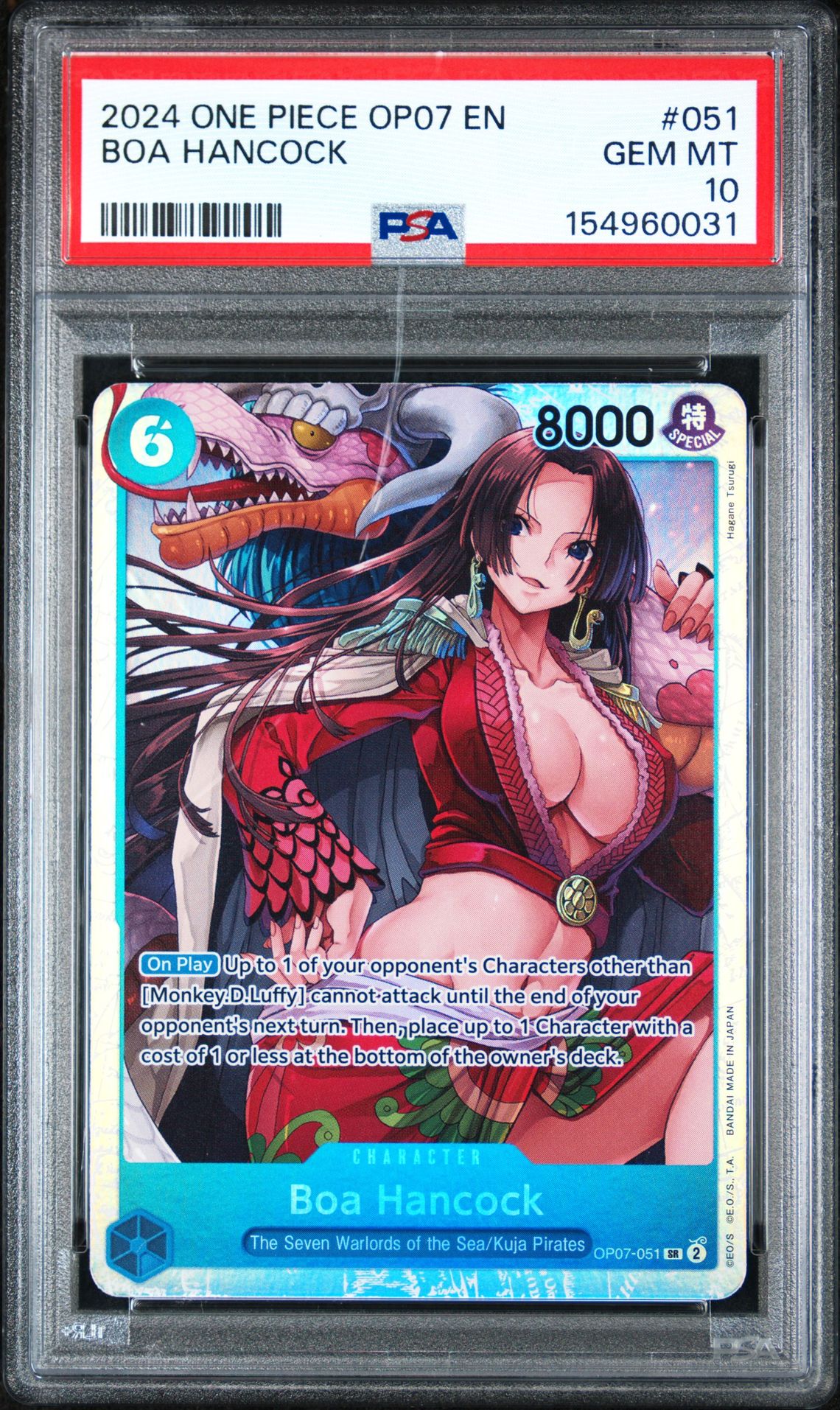 2024 One Piece Op07-500 Years In The Future Boa Hancock #051 Gem Mt 10 front