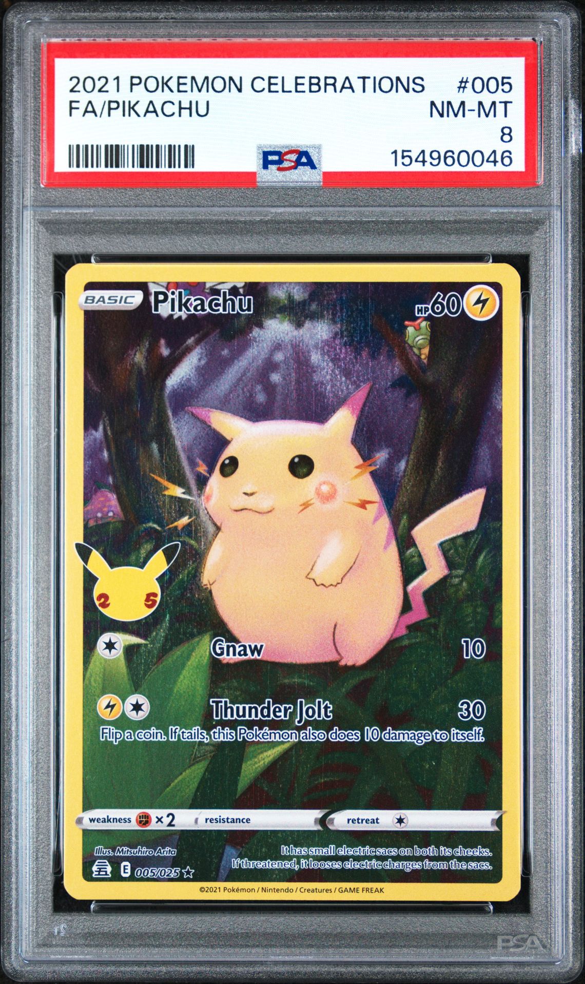 2021 Pokemon Celebrations Fa/Pikachu #005 Nm-Mt 8 front