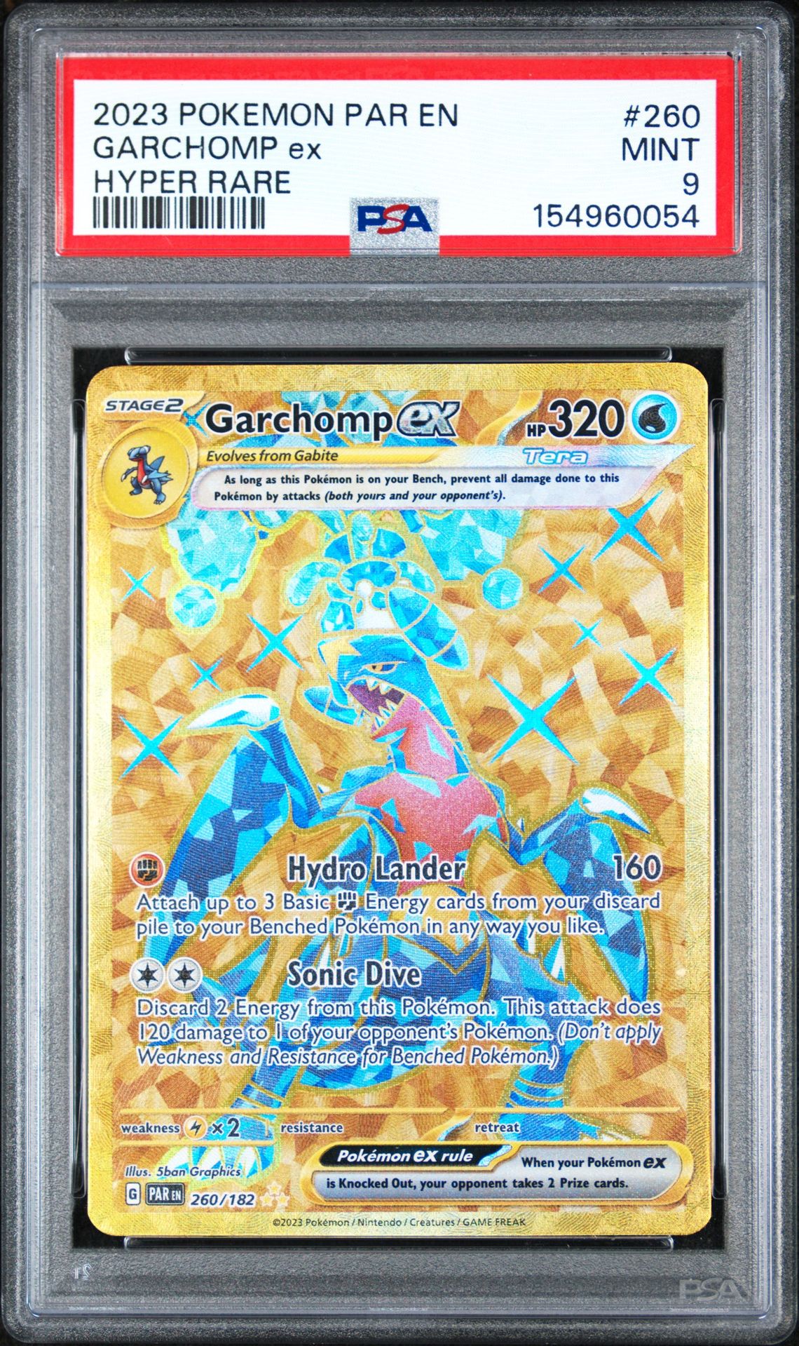 2023 Pokemon Par En-Paradox Rift Garchomp Ex #260 (Hyper Rare) Mint 9 front