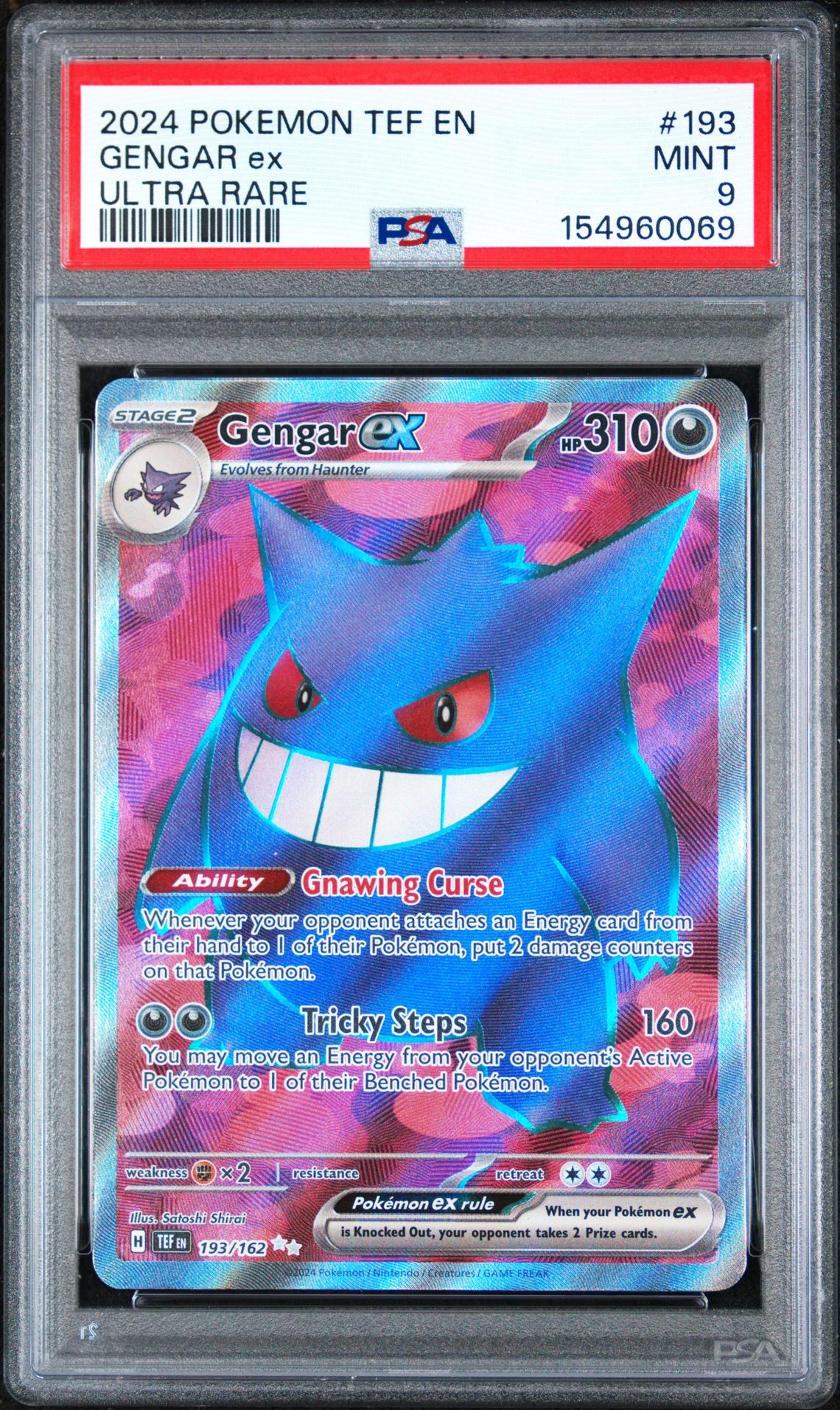 2024 Pokemon Tef En-Temporal Forces Gengar Ex #193 (Ultra Rare) Mint 9 front