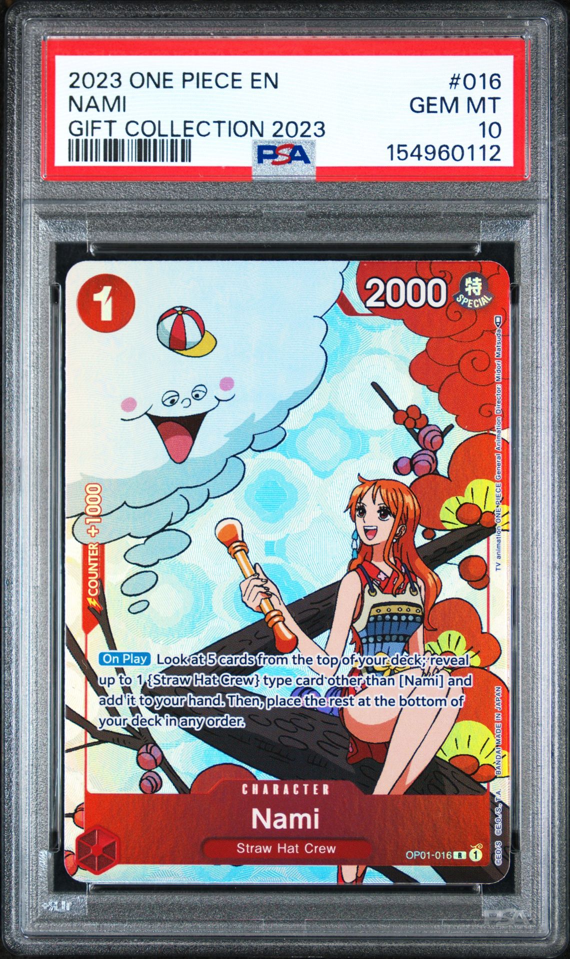 2023 One Piece Gift Collection 2023 Nami #016 (Gift Collection 2023) Gem Mt 10 front
