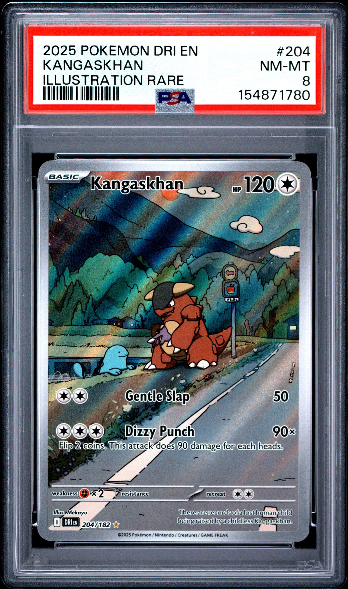 2025 Pokemon Dri En-Destined Rivals Kangaskhan #204 (Illustration Rare) Nm-Mt 8 front