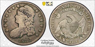 1832 50C Large Letters F15