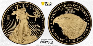 2026-W $50 Gold Eagle w/ Liberty Bell 250 Privy First Strike PR70DCAM