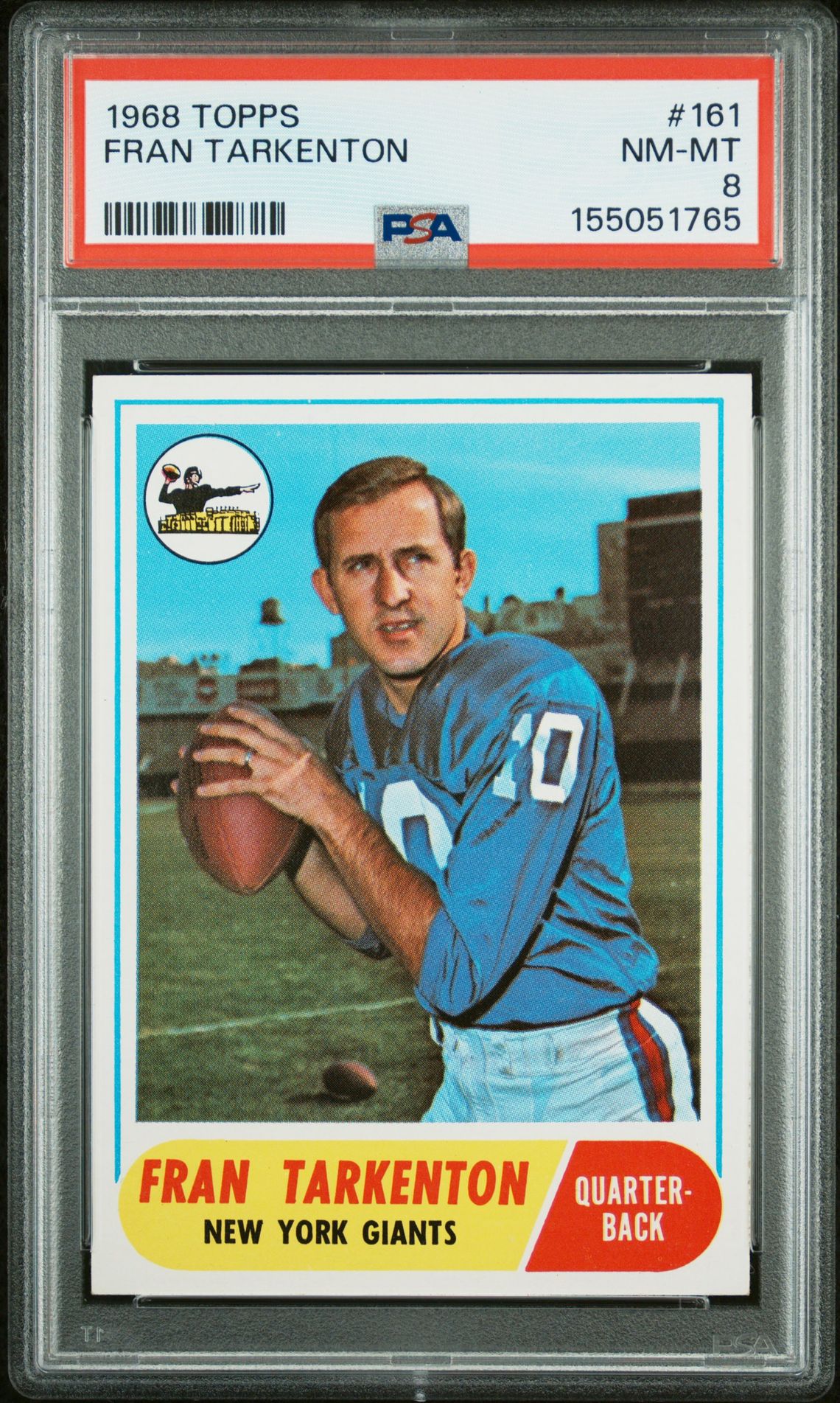 1968 Topps Fran Tarkenton #161 Nm-Mt 8 front