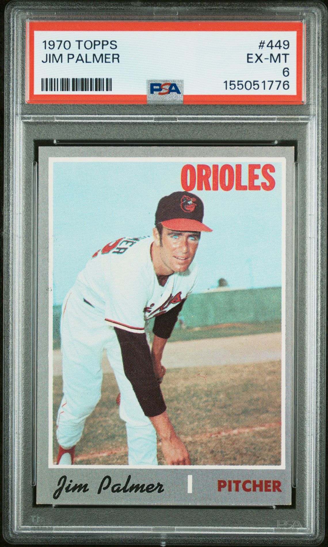 1970 Topps Jim Palmer #449 Ex-Mt 6 front