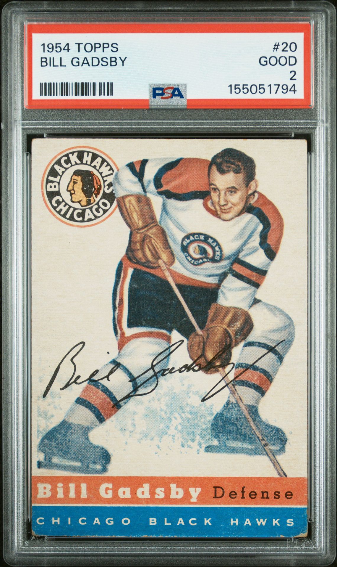 1954 Topps Bill Gadsby #20 Good 2 front