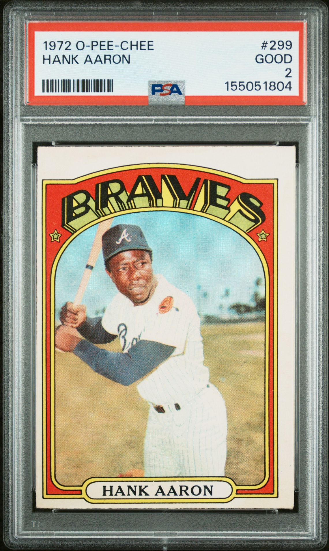 1972 O-Pee-Chee Hank Aaron #299 Good 2 front