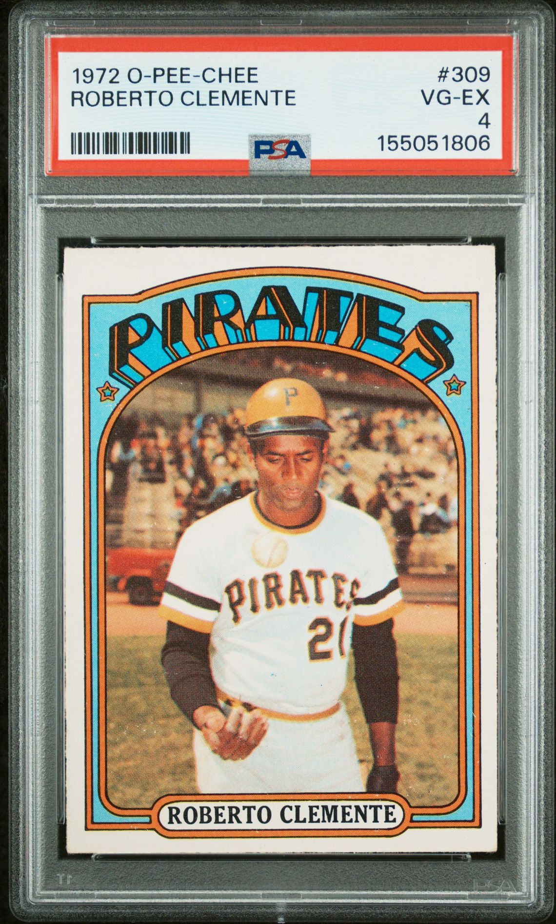 1972 O-Pee-Chee Roberto Clemente #309 Vg-Ex 4 front