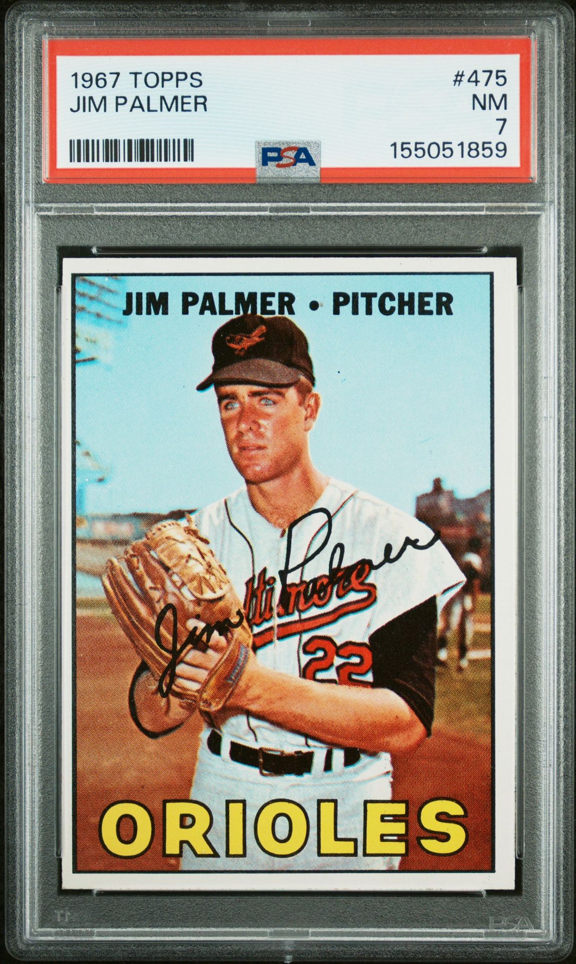 1967 Topps Jim Palmer #475 Nm 7 front