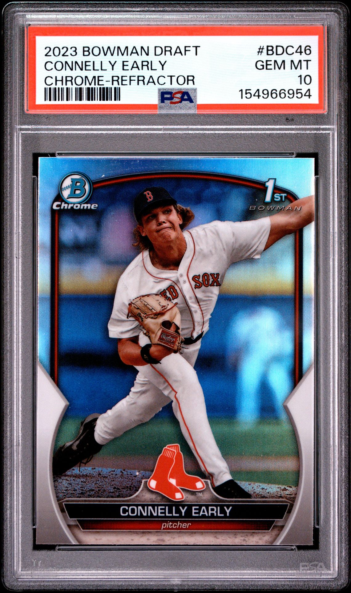 2023 Bowman Draft Connelly Early #Bdc46 (Chrome-Refractor) Gem Mt 10 front view - PSA graded GEM MT 10