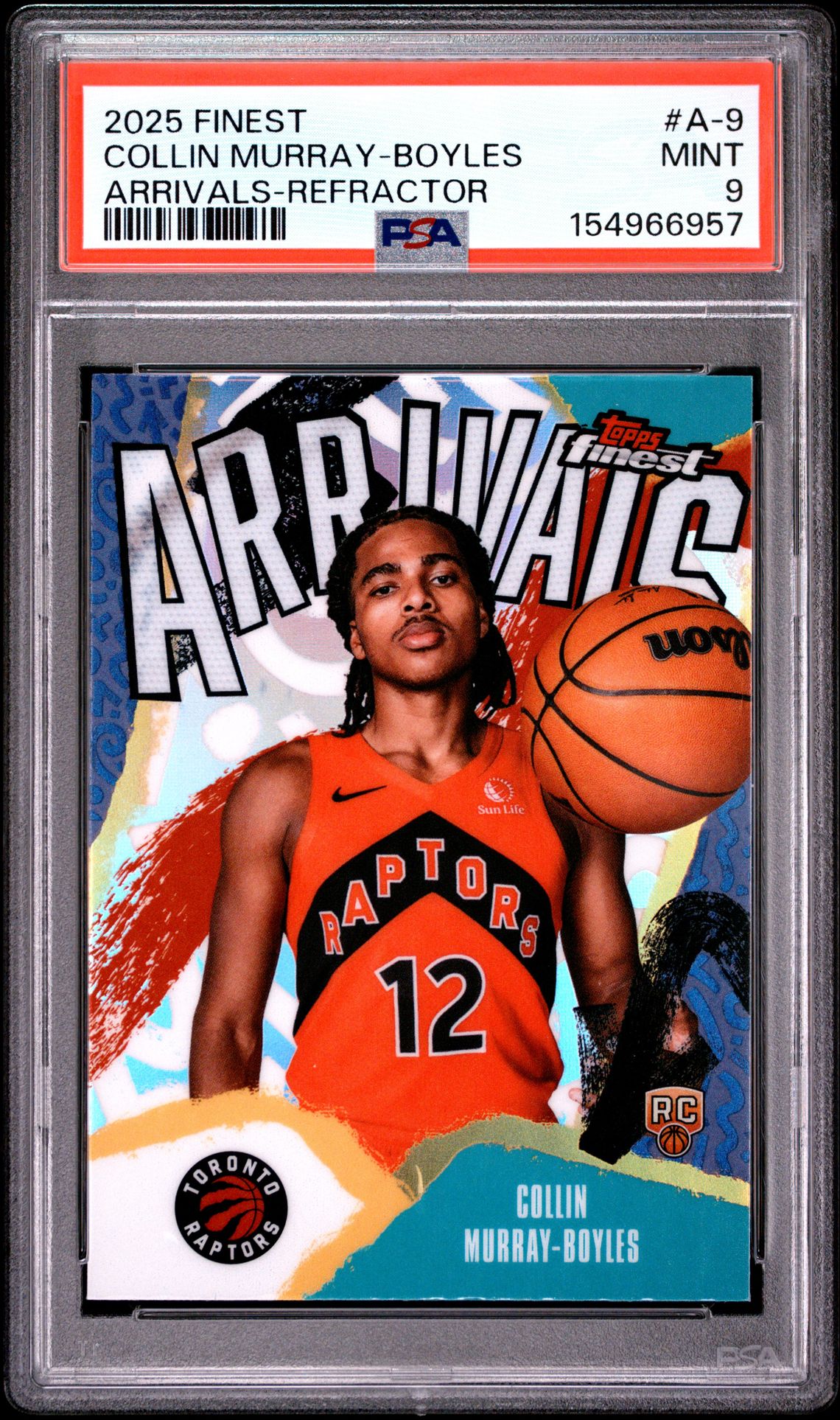 2025 Topps Finest Arrivals Collin Murray-Boyles #A-9 (Arrivals-Refractor) Mint 9 front