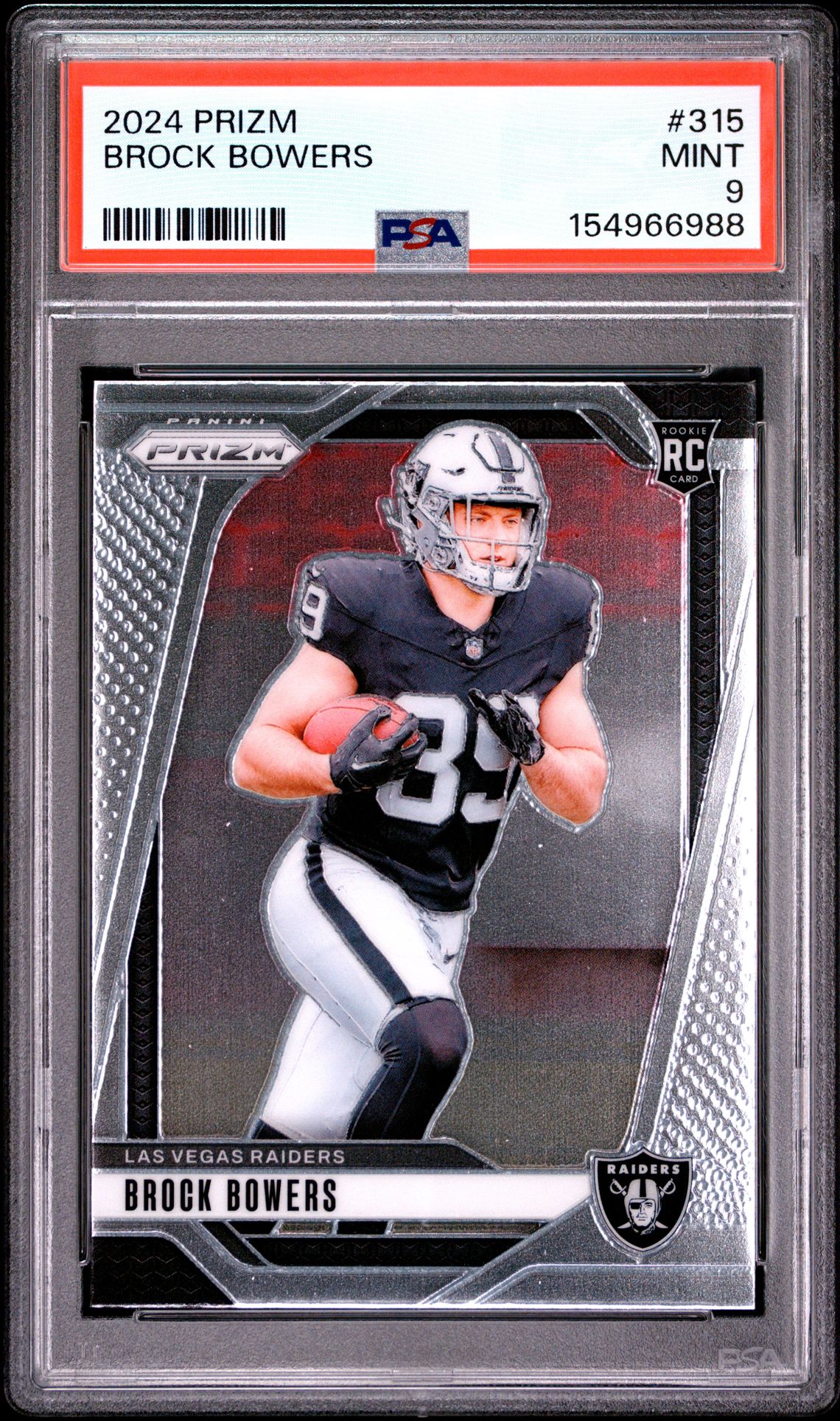 2024 Panini Prizm Brock Bowers #315 Mint 9 front