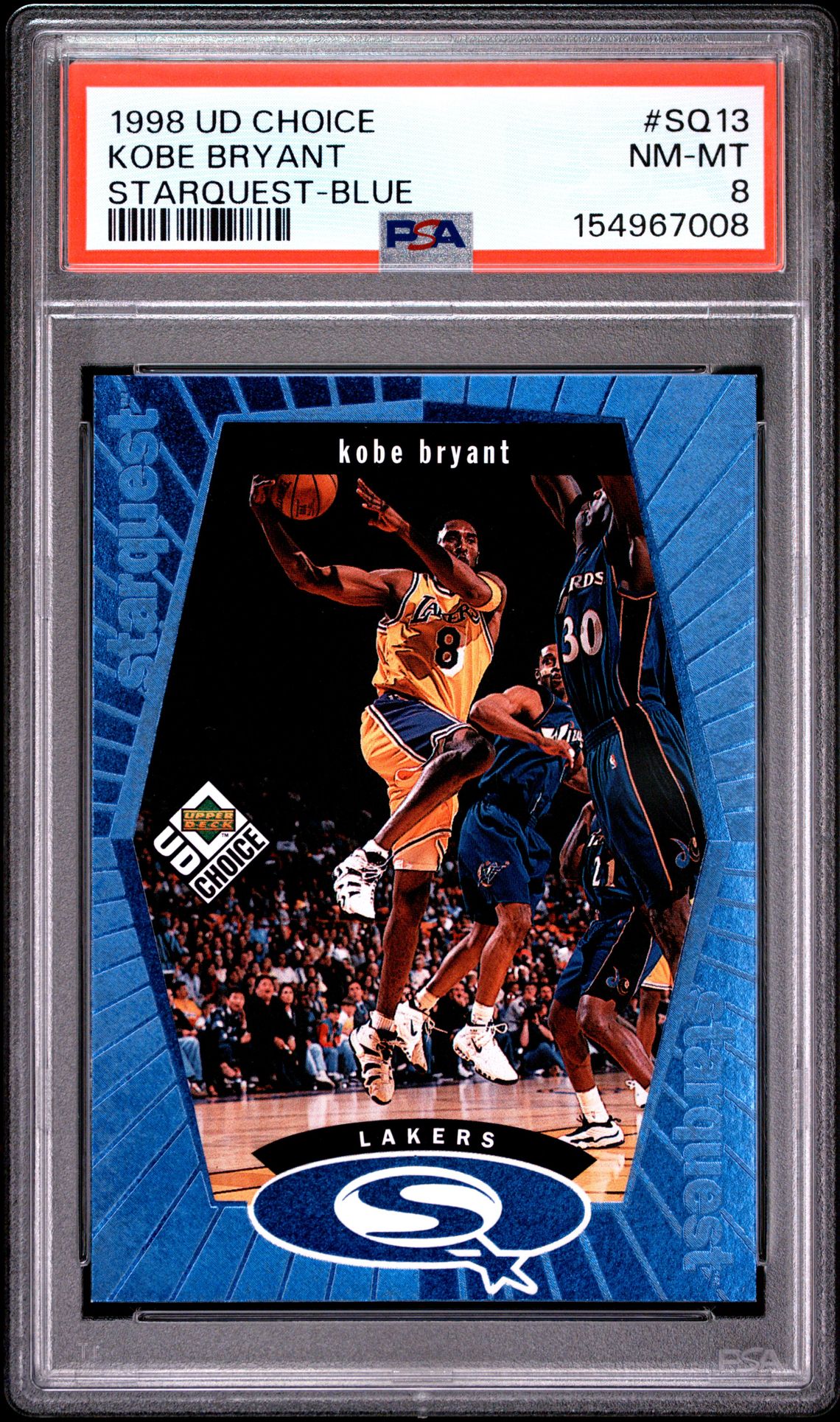1998 Ud Choice Starquest Kobe Bryant #Sq13 (Starquest-Blue) Nm-Mt 8 front