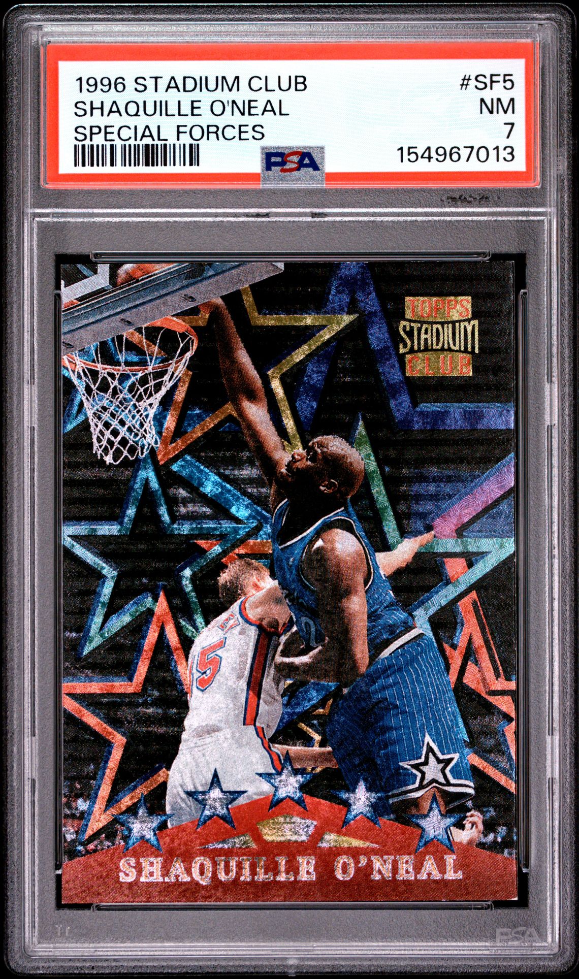 1996 Stadium Club Special Forces Shaquille O'neal #Sf5 (Special Forces) Nm 7 front