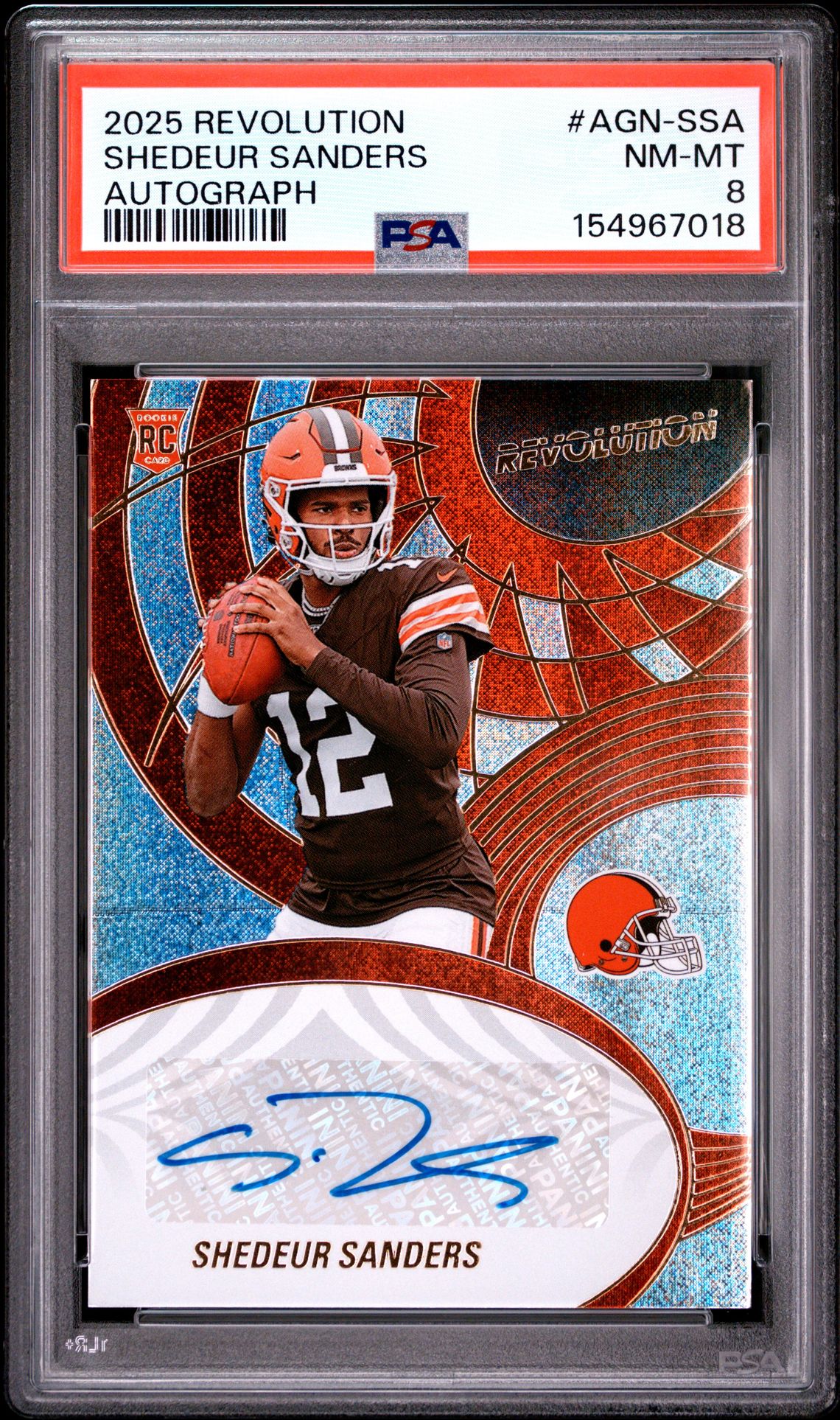 2025 Panini Revolution Autographs Shedeur Sanders #Agn-Ssa Nm-Mt 8 front