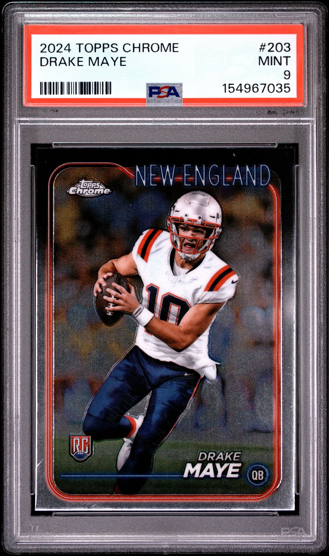 2024 Topps Chrome Drake Maye #203 Mint 9 front