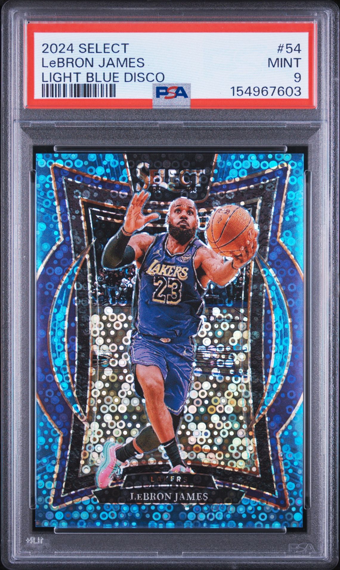 2024 Panini Select Lebron James #54 (Light Blue Disco) Mint 9 front