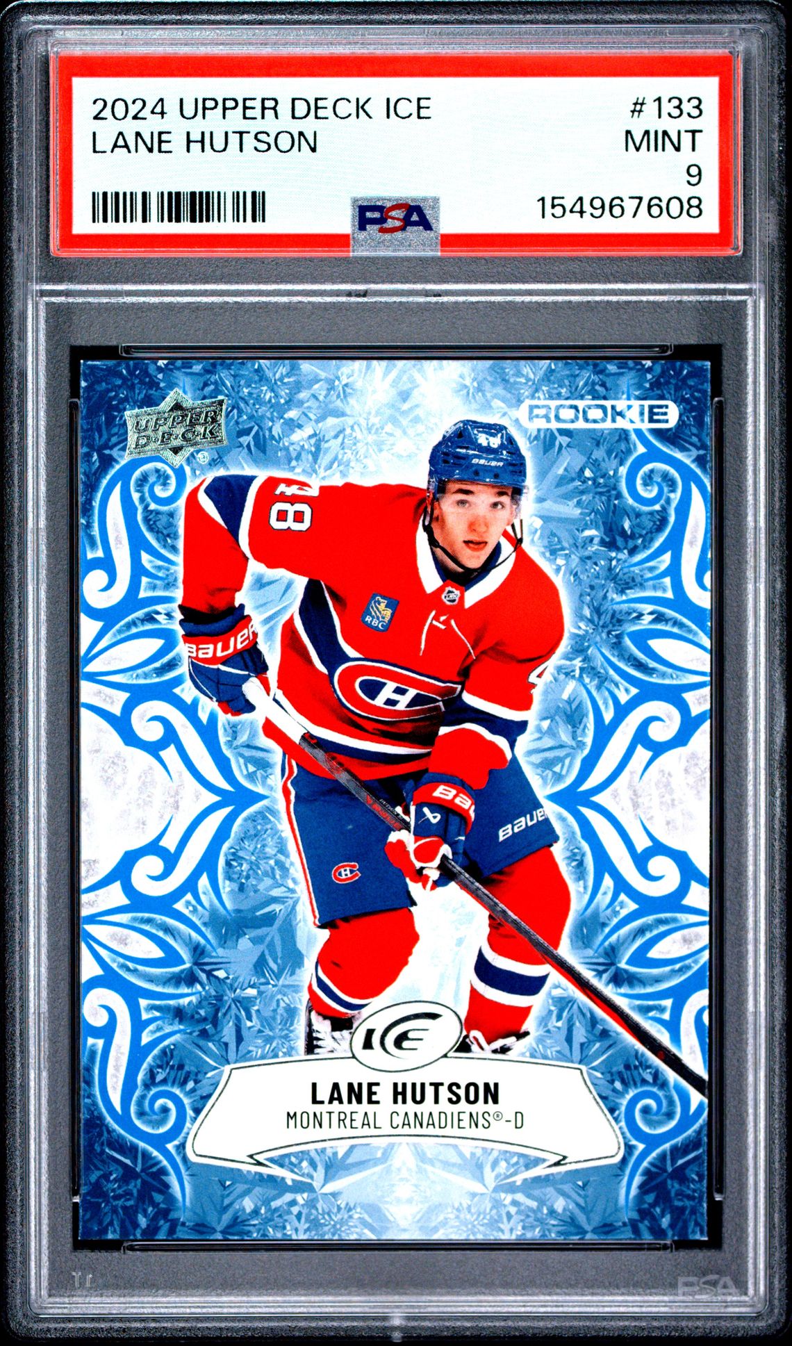2024 Upper Deck Ice Lane Hutson #133 Mint 9 front