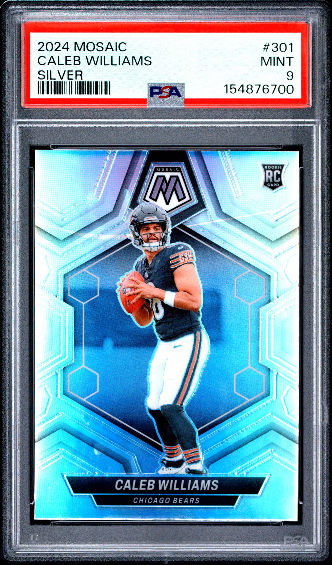 2024 Panini Mosaic Caleb Williams #301 (Silver) Mint 9 front