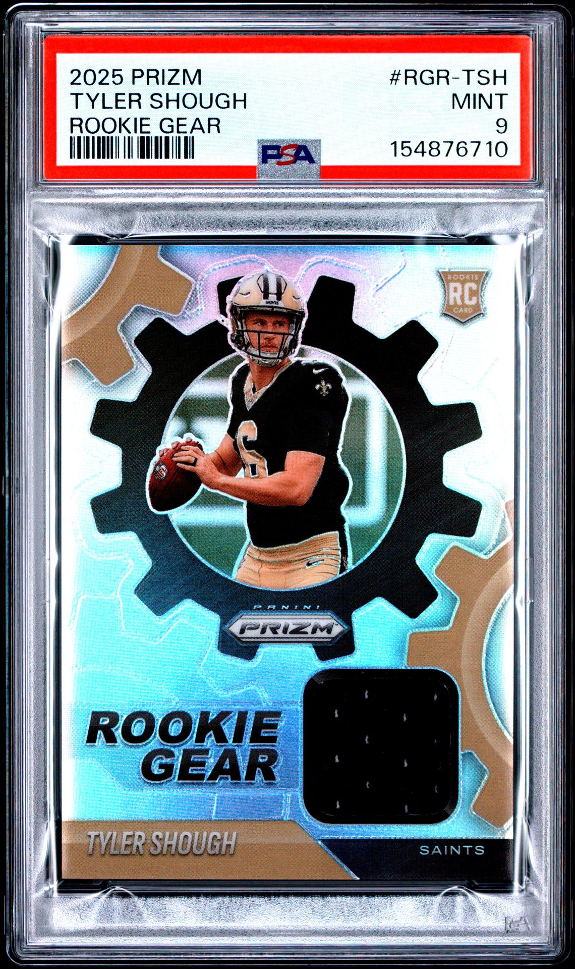2025 Panini Prizm Rookie Gear Tyler Shough #Rgr-Tsh Mint 9 front