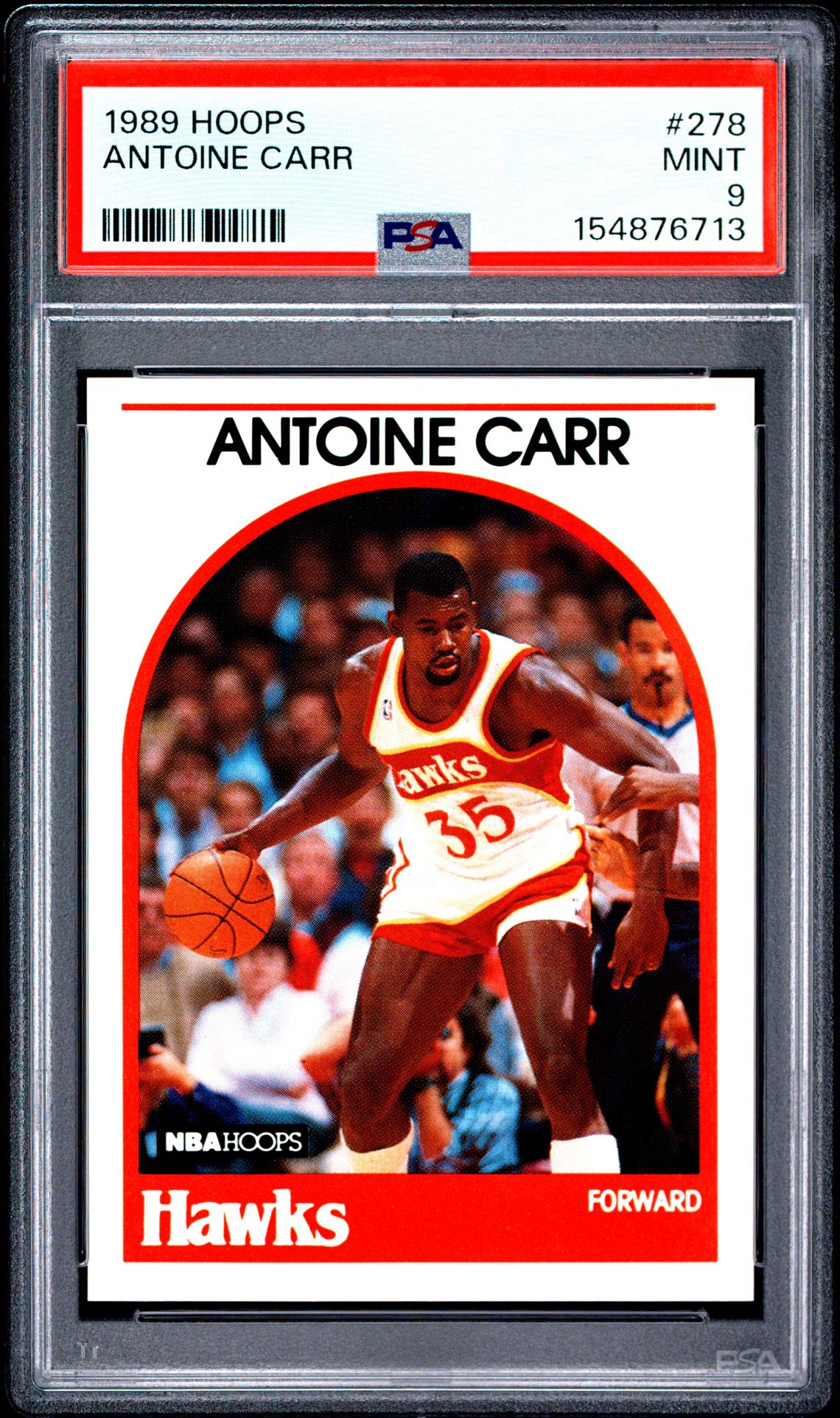 1989 Hoops Antoine Carr #278 Mint 9 front