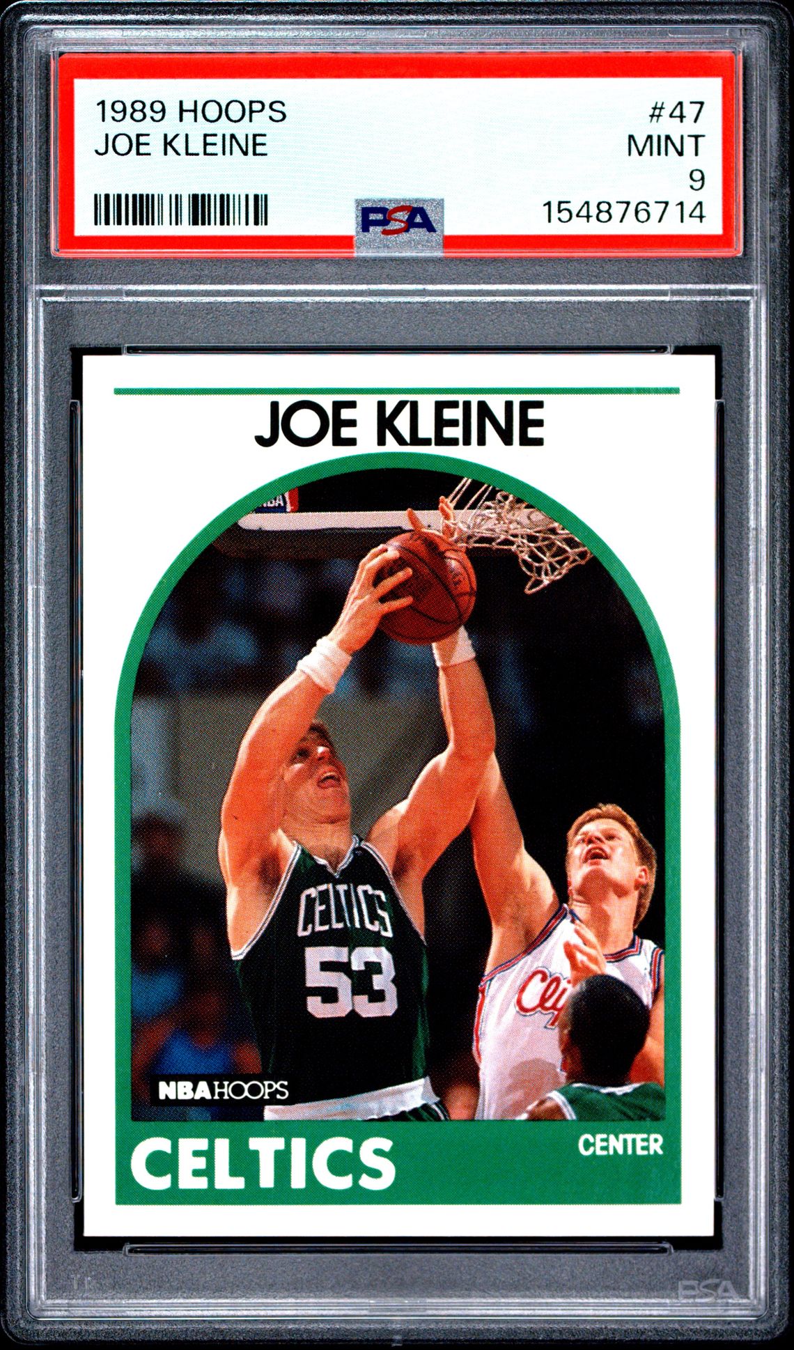 1989 Hoops Joe Kleine #47 Mint 9 front