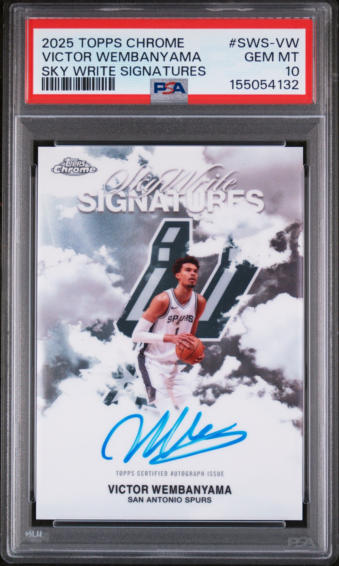 2025 Topps TOPPS CHROME SKY WRITE SIGNATURES #SWS-VW Victor Wembanyama front