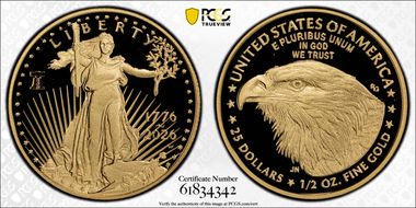 2026-W $25 Gold Eagle w/ Liberty Bell 250 Privy First Strike PR70DCAM