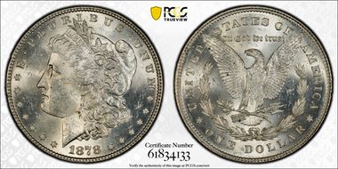 1878 7TF $1 Reverse of 1878 AU58